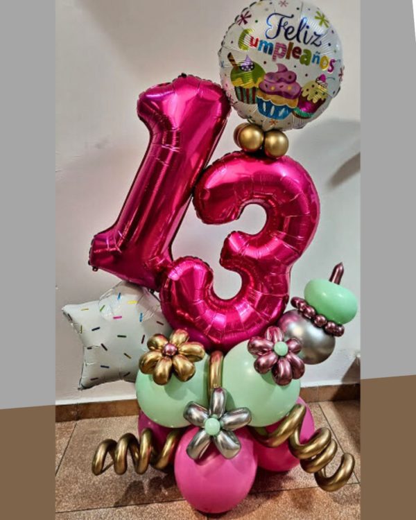 Arreglo Bouquet de Cumpleaños número 13
