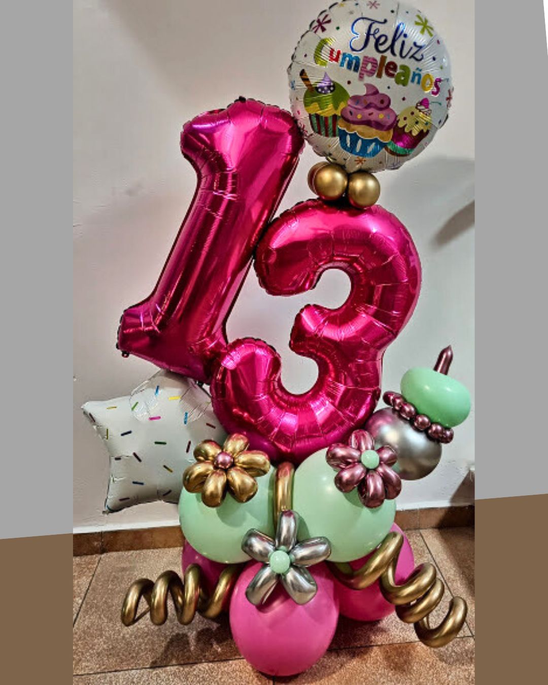 Arreglo Bouquet de Cumpleaños número 13