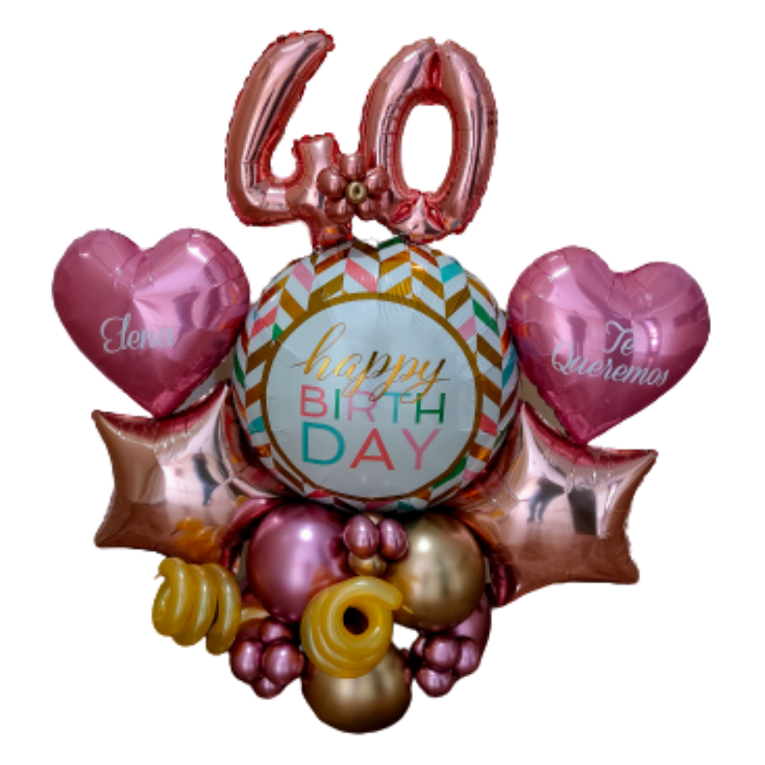 Arreglo Bouquet Globos de Cumpleaños – Centro Happy Bday