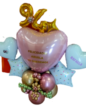 Arreglo Bouquet Globos de Cumpleaños – Corazón
